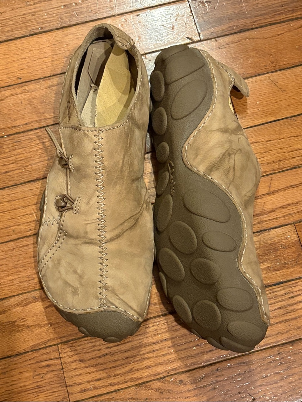 Clarks Momo Spirit Brown Leather Loafers Slip On Shoes Men’s Size 12 Moccasin - Picture 7 of 14